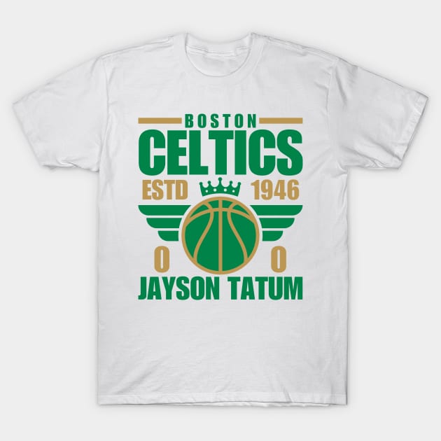 Boston Celtics Tatum 0 Basketball Retro T-Shirt by ArsenBills